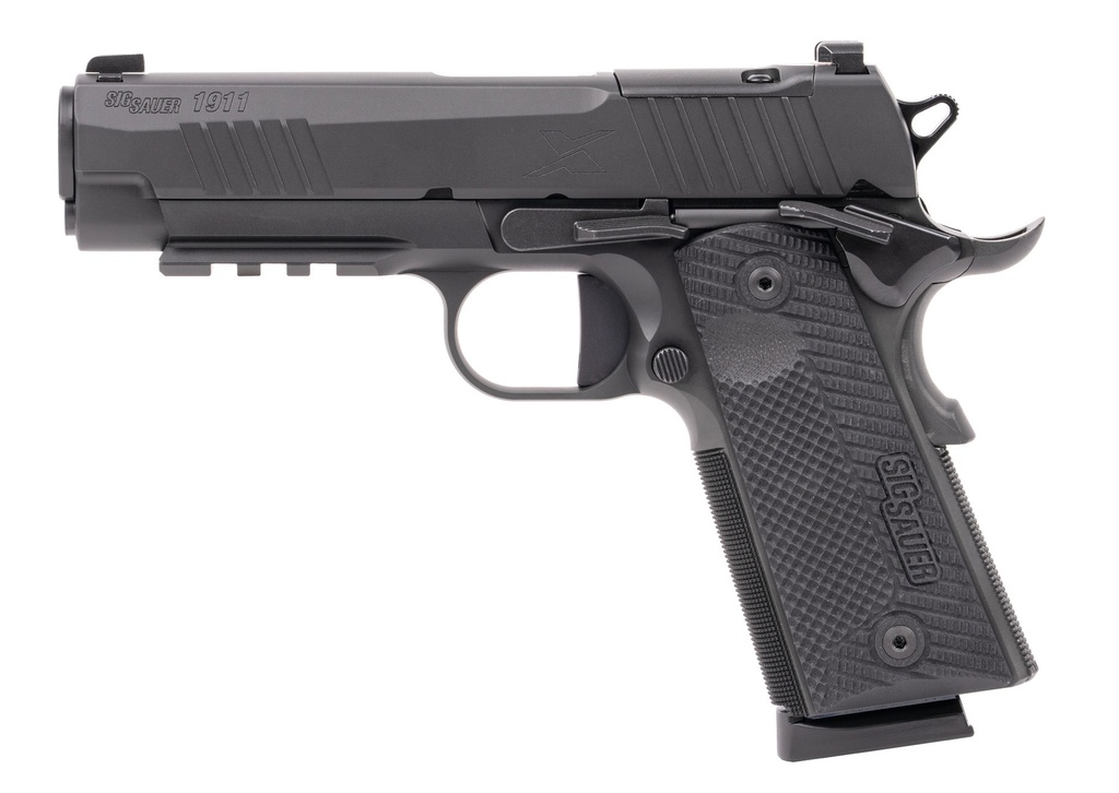 SIG SAUER 1911XCA45BXR3 1911 XCARRY 45 ACP 8RD 4.25" BLACK DLC BLACK DLC OPTIC READY STAINLESS STEEL SLIDE BLACK DLC BLACK G10 GRIP