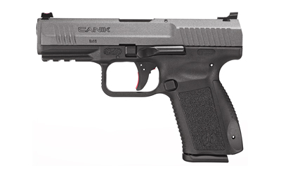CANIK HG4870TN TP9 SF ELITE 9MM LUGER 10+1 4.19" BLACK MATCH GRADE BARREL, TUNGSTEN GRAY CERAKOTE SERRATED STEEL SLIDE, BLACK POLYMER FRAME W/PICATINNY RAIL, TEXTURED GRIP