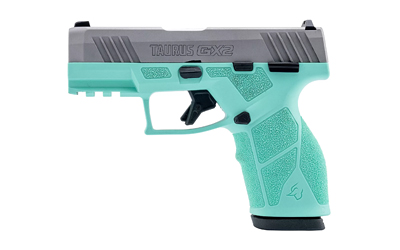 TAURUS 1-GX2939C-10 GX2  9MM LUGER 10+1 3.37" MATTE STAINLESS STEEL BARREL, MATTE SERRATED STAINLESS STEEL SLIDE, CYAN POLYMER FRAME W/PICATINNY RAIL, POLYMER GRIP