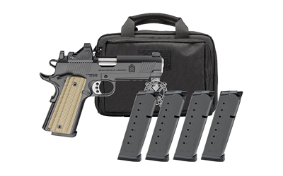 SPRINGFIELD ARMORY PO9227AOS 1911 OPERATOR 9MM 9+1 4.25" BLACK CERAKOTE OPTIC READY CARBON STEEL SLIDE VZ G10 GRIP
