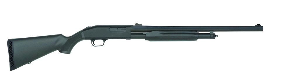 MOSSBERG 56435 500 SLUGSTER 20 GAUGE PUMP 3" 5+1 24" MATTE BLUED STEEL BARREL, MATTE BLUED RECEIVER, FIXED SYNTHETIC STOCK