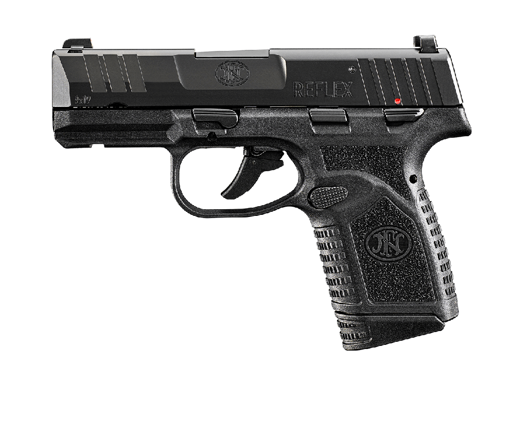 FN 66101420 REFLEX  9MM LUGER 10+1 3.30" MICRO-COMPACT FRAME BLACK PVD SERRATED STEEL SLIDE W/PICATINNY RAIL STIPPLED GRIP AMBIDEXTROUS