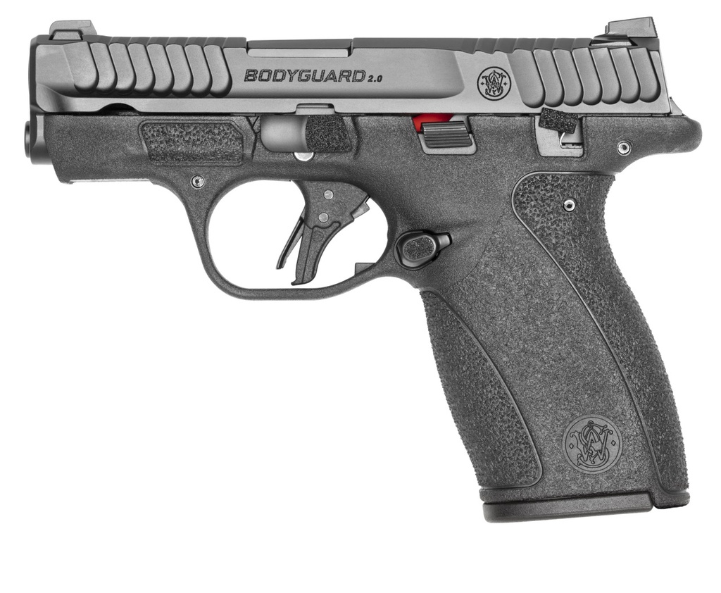 SMITH & WESSON 14192 BODYGUARD 2.0 MICRO FRAME 380 ACP 10+1 2.75" BLACK ARMORNITE STAINLESS STEEL BARREL & SERRATED SLIDE, BLACK ARMORNITE POLYMER FRAME, TEXTURED GRIP, THUMB SAFETY