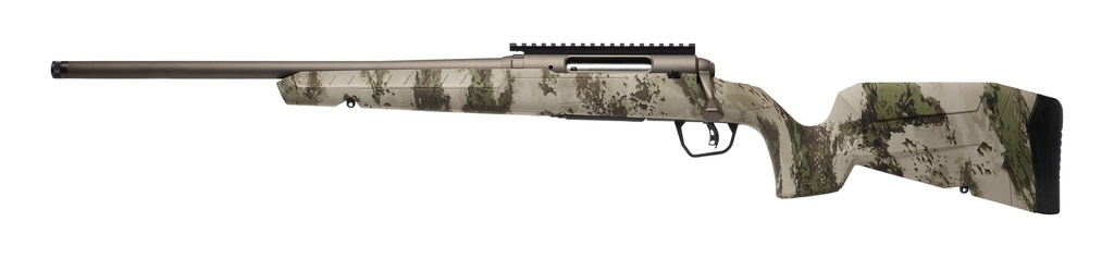 SAVAGE ARMS 32312 AXIS 2 PRO COMPACT 308 WIN 4+1 20" GUN METAL BRONZE CERAKOTE HEAVY THREADED BARREL & PICATINNY RAIL CARBON STEEL RECEIVER, FIXED WOODLAND CAMO SYNTHETIC STOCK, LEFT HAND
