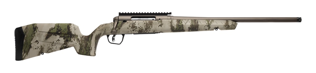 SAVAGE ARMS 32302 AXIS 2 PRO COMPACT 243 WIN 4+1 20" GUN METAL BRONZE CERAKOTE HEAVY THREADED BARREL & PICATINNY RAIL CARBON STEEL RECEIVER, FIXED WOODLAND CAMO SYNTHETIC STOCK, RIGHT HAND