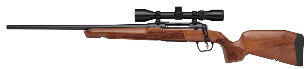 SAVAGE ARMS 32273 AXIS 2 XP COMBO 308 WIN 4+1 22" MATTE BLACK SPORTER BARREL & DRILLED & TAPPED CARBON STEEL RECEIVER, ERGONOMIC HARDWOOD STOCK, LEFT HAND, WEAVER 3-9X40MM SCOPE