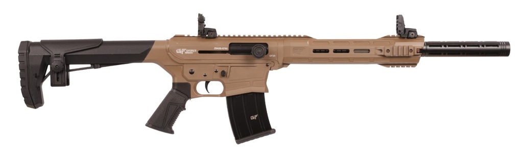 GFORCE ARMS GF2512FDE GF25  12 GAUGE SEMI-AUTO 3" 5+1 20" FLAT DARK EARTH CERAKOTE THREADED BARREL FLAT DARK EARTH CERAKOTE RECEIVER, BLACK SYNTHETIC STOCK