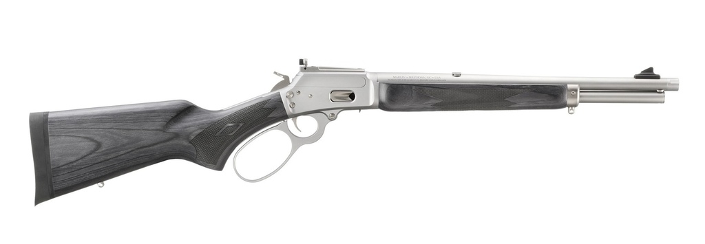 MARLIN  1894 TRAPPER FULL SIZE 44 SPECIAL/44 REM MAG 8+1/9+1 16.10" SATIN THREADED BARREL, SATIN STAINLESS STEEL RECEIVER, FIXED BLACK LAMINATE STOCK