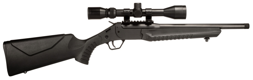 ROSSI LWC0350-BKS LWC W/OPTIC 350 LEGEND 1RD 16.50" BLACK OXIDE THREADED BARREL, BLACK PICATINNY RAIL STEEL RECEIVER, BLACK FIXED SYNTHETIC STOCK