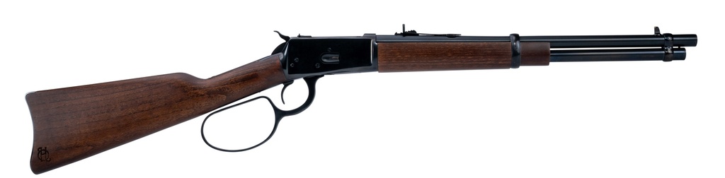 HERITAGE MFG H92045161 92 RANCH HAND 45 COLT (LONG COLT) 8RD 16.50" BLACK POLISHED STEEL BARREL, BLACK POLISHED ALLOY STEEL RECEIVER, FIXED HARDWOOD STOCK