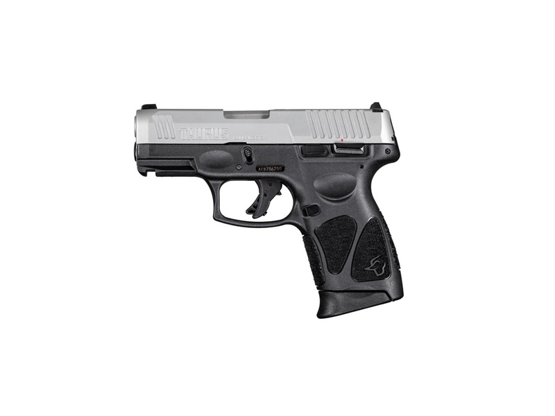 TAURUS 1G3C9392X10 G3C  COMPACT FRAME 9MM LUGER 10+1 3.26" MATTE STAINLESS STEEL BARREL, MATTE SERRATED STAINLESS STEEL SLIDE, BLACK POLYMER FRAME W/PICATINNY RAIL, BLACK POLYMER GRIP, RIGHT HAND