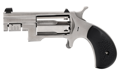 NORTH AMERICAN ARMS SNTC SENTINEL CONVERSION 22 WMR/22 LR 5 SHOT 1.42" MATTE STAINLESS STEEL BARREL, STAINLESS CYLINDER, MATTE STAINLESS STEEL FRAME ,SLIP-ON RUBBER PEBBLE GRIP, EXPOSED HAMMER