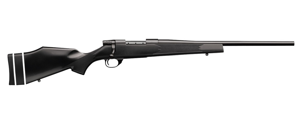 WEATHERBY VYT243NR0T VANGUARD SYNTHETIC COMPACT 243 WIN 4+1 20" MATTE BLUED #1 THREADED BARREL, MATTE BLUED DRILLED & TAPPED STEEL RECEIVER, BLACK ADJUSTABLE SYNTHETIC STOCK