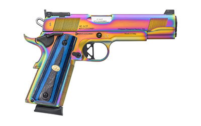 CHARLES DALY 440183 1911 EMPIRE FULL SIZE FRAME 45 ACP 8+1 5" STAINLESS STEEL BARRELN NEBULA PVD STEEL SERRATED SLIDE & FRAME W/BEAVERTAIL, BLUE LAMINATE GRIP