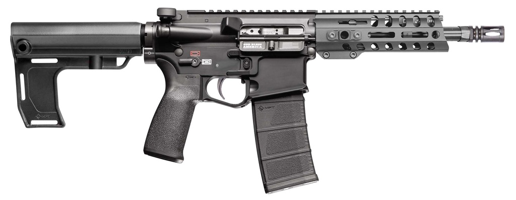 PATRIOT ORDNANCE FACTORY 2170 RENEGADE +  300 BLACKOUT 30+1 8" BLACK NITRIDE THREADED BARREL, M-LOK HANDGUARD, BLACK ANODIZED ALUMINUM RECEIVER W/PICATINNY RAIL