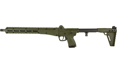 KEL-TEC SUB2K9GLKGRN10 SUB2000 GEN3 9MM LUGER 10+1 16.15" BLACK STEEL THREADED BARREL, GREEN PICATINNY RAIL ALUMINUM RECEIVER, M-LOK SLOTS HANDGUARD, GREEN SYNTHETIC FOLDING STOCK, BLACK POLYMER GRIP