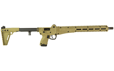 KEL-TEC SUB2K9GLKTAN SUB2000 GEN3 9MM LUGER 15+1 16.15" BLACK STEEL THREADED BARREL, TAN PICATINNY RAIL ALUMINUM RECEIVER, BLACK SYNTHETIC FOLDING STOCK, BLACK POLYMER GRIP