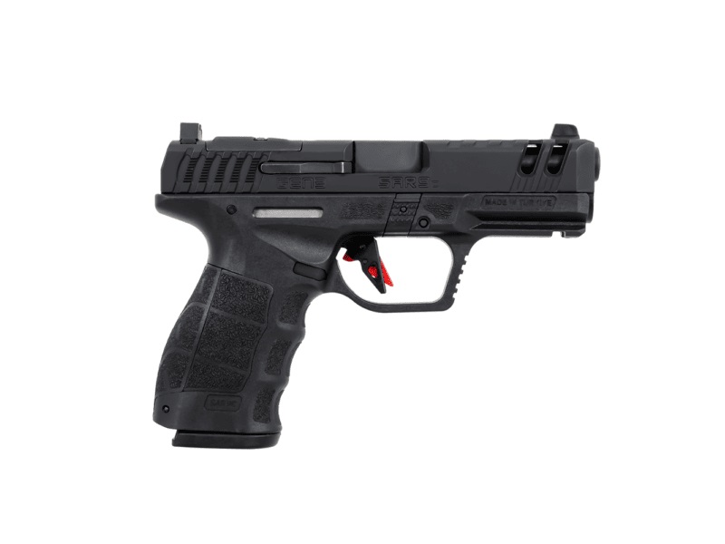 SAR USA SAR9CG3BL SAR9 C GEN3 COMPACT FRAME 9MM LUGER 15+1 4" BLACK STEEL BARREL, BLACK STEEL OPTIC READY/PORTED/SERRATED SLIDE, BLACK POLYMER FRAME W/PICATINNY RAIL, INTERCHANGEABLE BACKSTRAP GRIP