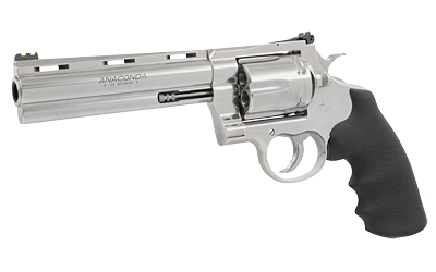 COLT MFG ANACONDASP6RFT ANACONDA TARGET 44 MAG 6RD 6" STAINLESS VENT RIB BARREL, CYLINDER & STAINLESS STAINLESS STEEL FRAME, BLACK RUBBER GRIP