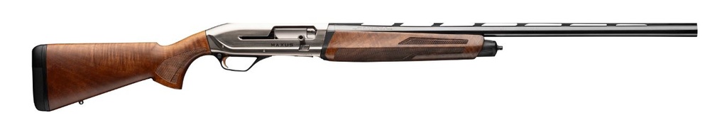 BROWNING 011779204 MAXUS II UPLAND FULL SIZE 12 GAUGE SEMI-AUTO 3" 4, 2 3/4" SHELLS 28" MATTE BLUED VENT RIB BARREL, SATIN NICKEL ALUMINUM RECEIVER,  GRADE I TURKISH WALNUT WOOD STOCK W/ADJ SHIM