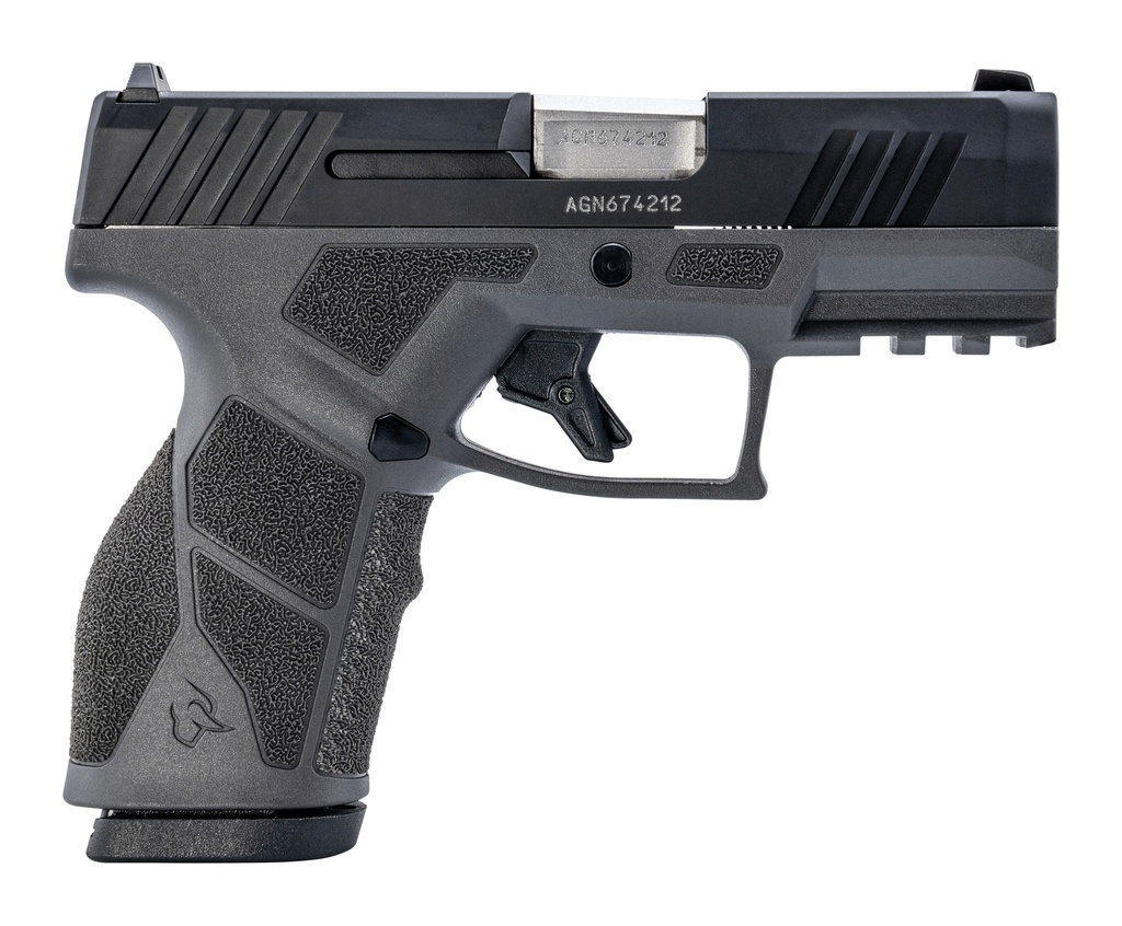 TAURUS 1-GX2931G-10 GX2  9MM LUGER 10+1 3.37" MATTE STAINLESS STEEL BARREL, MATTE BLACK SERRATED STAINLESS STEEL SLIDE, GRAY POLYMER FRAME W/PICATINNY RAIL, POLYMER GRIP