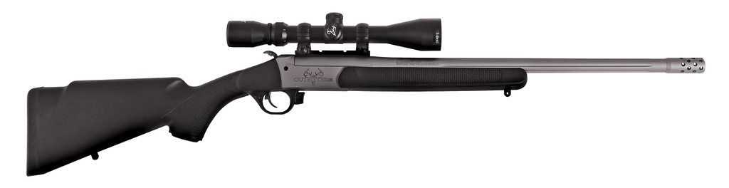 TRADITIONS CR5-361130T OUTFITTER G3 W/SCOPE 360 BUCKHAMMER 22" TUNGSTEN CERAKOTE CHROME LINED STEEL/ TARGET CROWN BARREL, TUNGSTEN CERAKOTE DRILLED & TAPPED RECEIVER, BLACK SYNTHETIC STOCK