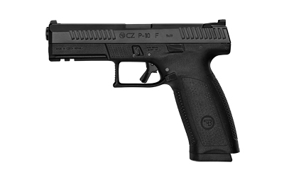 CZ-USA 91550 P-10 F  9MM LUGER 19+1 5.10" BLACK STEEL BARREL, BLACK NITRIDE OPTIC READY/SERRATED STEEL SLIDE, BLACK POLYMER FRAME W/PICATINNY RAIL, AMBIDEXTROUS