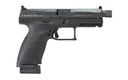 CZ-USA 91513 P-10 C  COMPACT 9MM LUGER 17+1 4.02" BLACK THREADED BARREL, BLACK NITRIDE OPTIC READY/SERRATED STEEL SLIDE, BLACK POLYMER FRAME W/PICATINNY RAIL, INTERCHANGEABLE BACKSTRAP GRIP