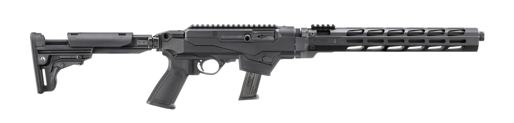RUGER 19140 PC CARBINE  9MM LUGER 17+1 16.12" THREADED/FLUTED BARREL, BLACK, REVERSIBLE FOLDING STOCK, M-LOK HANDGUARD, OPTICS MOUNT