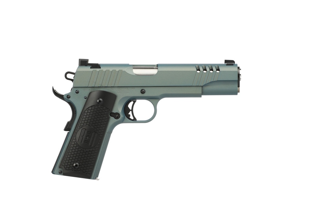 AUTO-ORDNANCE 1911TCAC7 1911  45 ACP 7+1 5" STAINLESS STEEL BARREL, SERRATED STAINLESS STEEL SLIDE, NORTHERN LIGHTS CERAKOTE STEEL FRAME W/BEAVERTAIL, ARMOR BLACK CERAKOTE ENGRAVED ALUMINUM GRIP