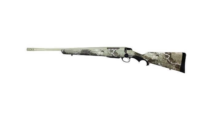 TIKKA JRTXVA470 T3X LITE 7MM REM MAG 3+1 24.30" FLUTED/THREADED, DESERT VERDE CERAKOTE BARREL/REC, VEIL ALPINE SYNTHETIC STOCK, INTERCHANGEABLE GRIP, MUZZLE BRAKE LEFT HAND