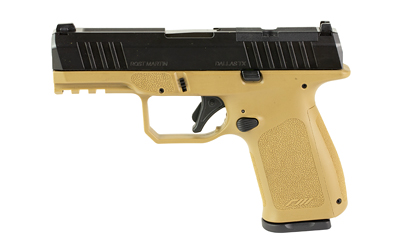 ROST MARTIN RM1CFDEOSP RM1C  9MM LUGER 17+1 4" BLACK MATCH GRADE BARREL, BLACK TENIFER OPTIC READY/SERRATED STEEL SLIDE, FLAT DARK EARTH POLYMER FRAME W/PICATINNY RAIL, TEXTURED GRIP, AMBIDEXTROUS