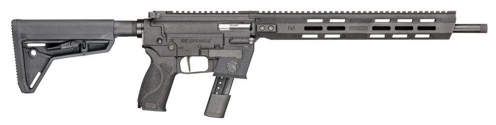 SMITH & WESSON 13797 RESPONSE  9MM LUGER 23+1 (2) 16.50" THREADED STEEL BARREL, M-LOK HANDGUARD, INTERCHANGEABLE BACKSTRAP GRIP, FLAT FACE TRIGGER, INTERCHANGEABLE FLEXMAG MAG WELL ADAPTER (2)