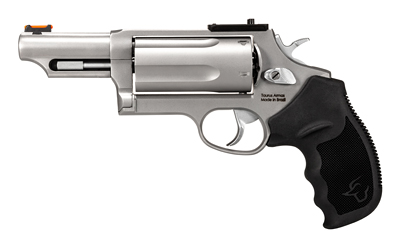 TAURUS 24410P39MAG JUDGE T.O.R.O MAGNUM COMPACT FRAME 45 COLT (LONG COLT)/410 GAUGE 5RD 3" MATTE STAINLESS STEEL BARREL, CYLINDER & FRAME, BLACK RUBBER GRIP, TRANSFER BAR SAFETY, EXPOSED HAMMER