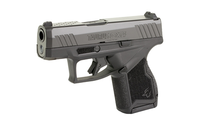 TAURUS 1GX4M93GR10 GX4  MICRO-COMPACT 9MM LUGER 10+1 3.06" BLACK STEEL BARREL/GRAY SERRATED SLIDE/ GRAY STAINLESS STEEL FRAME/ BLACK POLYMER W/INTERCHANGEABLE BACKSTRAP GRIPS RIGHT HAND