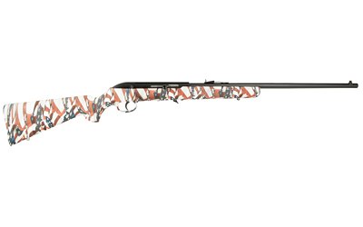 SAVAGE ARMS 40222 64 F FULL SIZE 22 LR 10+1 21" MATTE BLACK CARBON STEEL BARREL, MATTE BLACK GROOVED CARBON STEEL RECEIVER, AMERICAN FLAG FIXED SYNTHETIC STOCK, RIGHT HAND