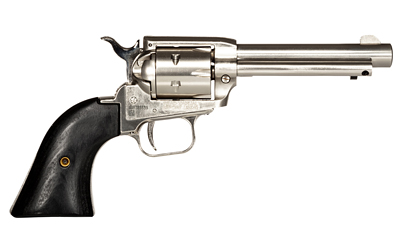 HERITAGE MFG RR22NI4 ROUGH RIDER  22 LR 6 SHOT, 4.75" BLACK NITRIDE STEEL BARREL, BLACK NITRIDE STEEL FRAME, BLACK CYLINDER, US FLAG POLYMER GRIP, MANUAL SAFETY, EXPOSED HAMMER