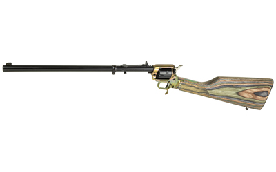 HERITAGE MFG BR226CH16HS-LS ROUGH RIDER RANCHER FULL SIZE 22 LR 6RD 16.12" BLACK ALLOY STEEL BARREL, CASE HARDENED STAINLESS STEEL RECEIVER, CAMO FIXED WOOD STOCK, RIGHT HAND