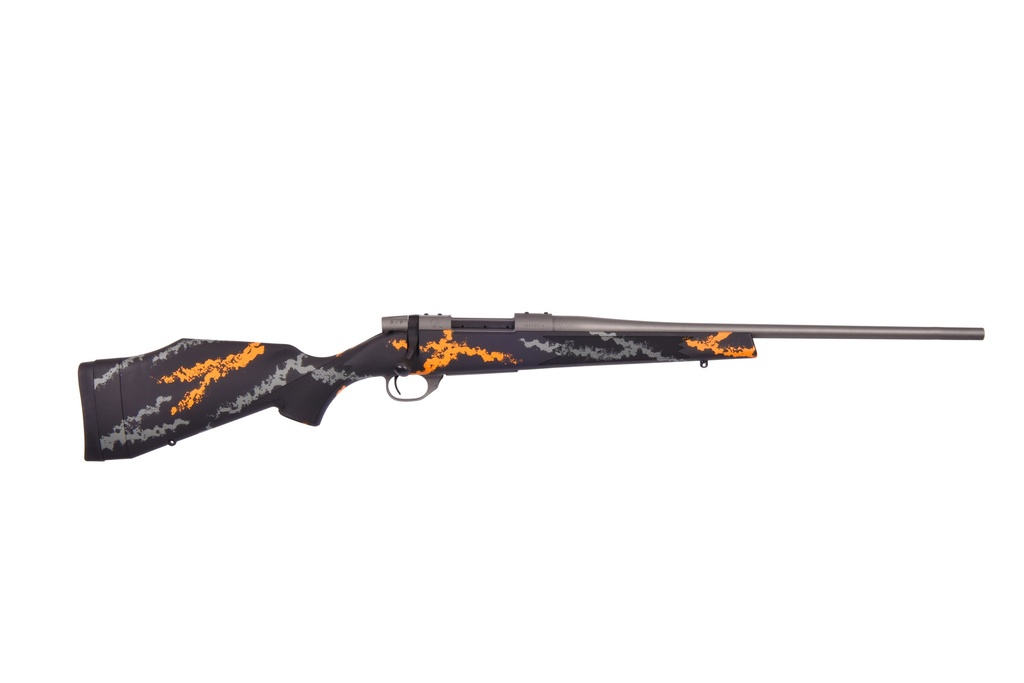 WEATHERBY VYH223RR2B VANGUARD COMPACT HUNTER 223 REM 5+1 20", TUNGSTEN GRAY BARREL/REC, BLACK W/GRAY & ORANGE SPONGE ACCENTS MONTE CARLO STOCK, ACCUBRAKE MUZZLE BRAKE