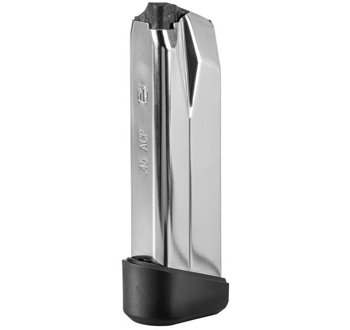FN 20100735 545 REPLACEMENT MAGAZINE 10RD 45 ACP STAINLESS STEEL W/ BLACK POLYMER FLUSH FLOORPLATE FITS FN 545 TACTICAL