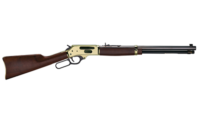 HENRY H009BGL SIDE GATE  FULL SIZE 30-30 WIN 5+1 20" BLUED STEEL BARREL, POLISHED BRASS RECEIVER, FIXED AMERICAN WALNUT STOCK