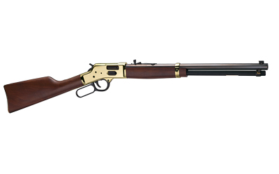 HENRY H006GML MARE'S LEG SIDE GATE 44 MAG/44 SPECIAL 5+1 12.90" BLUED OCTAGON BARREL, POLISHED HARDENED BRASS RECEIVER, AMERICAN WALNUT FURNITURE