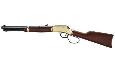HENRY H006GR SIDE GATE CARBINE 44 MAG/44 SPECIAL 7+1 16.50" BLUED OCTAGON BARREL, POLISHED BRASS REC, AMERICAN WALNUT STOCK, ADJ. SIGHT, LARGE LOOP LEVER