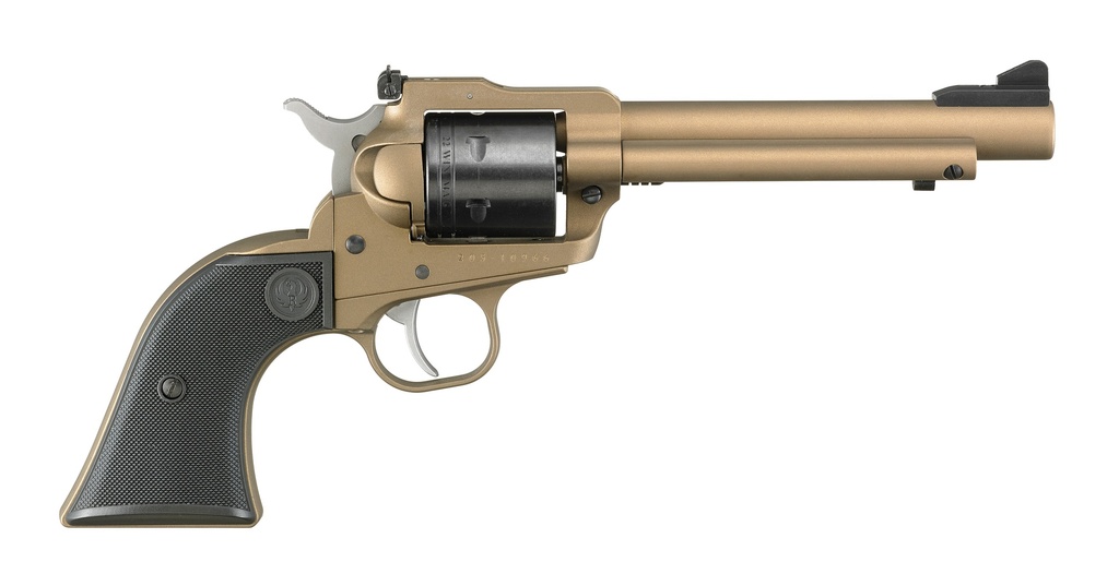 RUGER 2034 SUPER WRANGLER  22  LR/22 WMR 6 SHOT 5.50" BRONZE CERAKOTE STEEL BARREL & FRAME, BLACK CYLINDER, BLACK CHECKERED POLYMER GRIP, TRANSFER BAR SAFETY, EXPOSED HAMMER