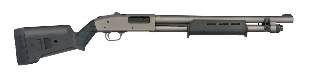 MOSSBERG 50795 590A1 PRO 6+1 18.50" TUNGSTEN GRAY CERAKOTE BARREL & STEEL DRILLED & TAPPED RECEIVER, MAGPUL SGA SYNTHETIC STOCK