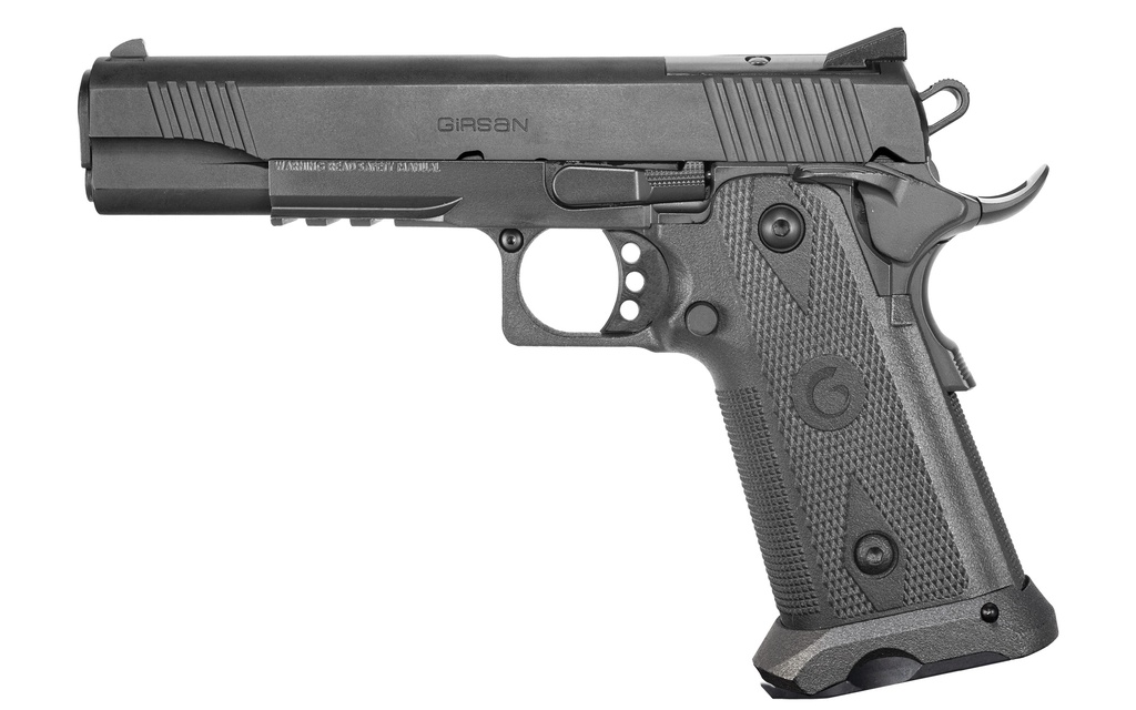 GIRSAN 395020 WITNESS2311  9MM LUGER 17+1 5" BLACK STEEL BARREL, BLACK OPTIC READY/SERRATED STEEL SLIDE, BLACK POLYMER FRAME W/BEAVERTAIL & PICATINNY RAIL, BLACK CHECKERED POLYMER GRIP, AMBIDEXTROUS