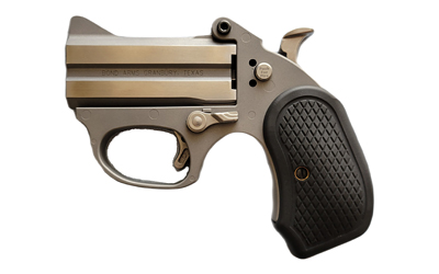 BOND ARMS BAHB HONEY B  380 ACP 2RD SHOT 3" MATTE STAINLESS STEEL FRAME, BLACK EXTENDED B6 RESIN GRIPS