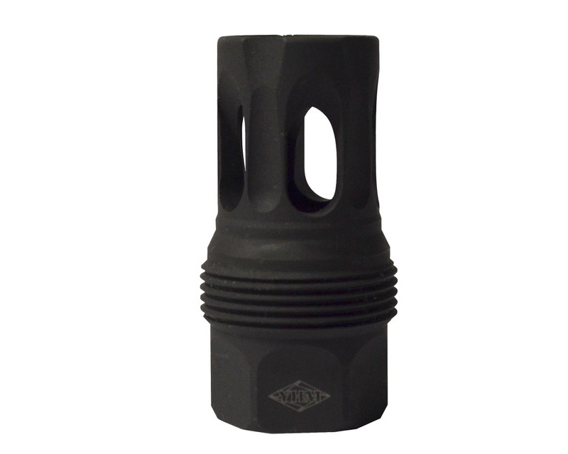YANKEE HILL 444524 SRX Q.D. FLASH HIDER SHORT BLACK PHOSPHATE STEEL WITH 5/8"-24 TPI FOR SRX ADAPTERS