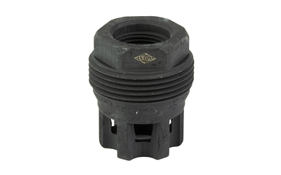 YANKEE HILL 4401MB28 SRX QD MINI MUZZLE BRAKE BLACK PHOSPHATE STEEL WITH 1/2"-28 TPI, 9MM, 1.10" OAL & 9.375" DIAMETER FOR SRX ADAPTERS