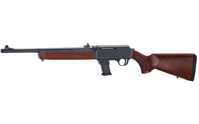 HENRY H027H9G HOMESTEADER W/GLOCK MAG WELL ADAPTER 9MM LUGER 10+1 16.37" BLUED STEEL THREADED BARREL, BLACK ANODIZED ALUMINUM DRILLED & TAPPED RECEIVER, FIXED AMERICAN WALNUT WOOD, AMBIDEXTROUS